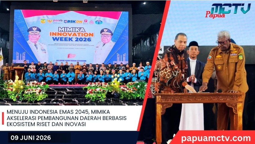 Menuju Indonesia Emas 2045, Mimika Akselerasi Pembangunan Daerah Berbasis Ekosistem Riset dan Inovasi (Foto:papuamctv.com)